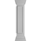 Ekena Millwork 10"W x 48"H End Newel Post with Panel, Flat Capital & Base Trim (Installation kit included) NWL10X48EPF0B0 - alternate 7
